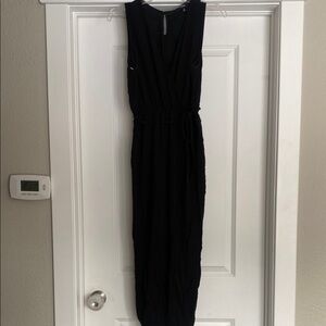 Casual Black Sleeveless Jumpsuit